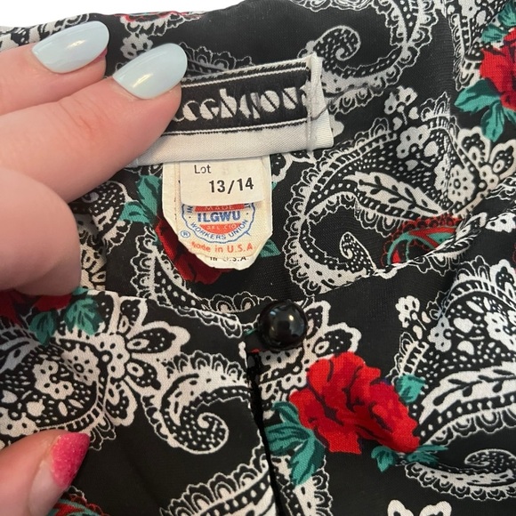 Vintage Perceptions Union Made Dress – Paisley Rose Print, 70s/80s Boho Midi - Picture 9 of 10